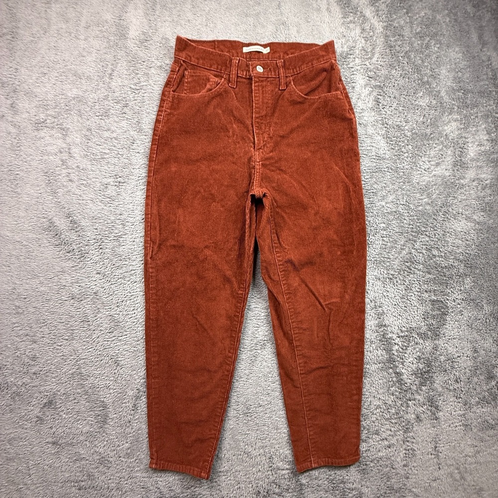Levis High Waisted Mom Jean Women's 30 Rust Brown High Rise Corduroy Pants
